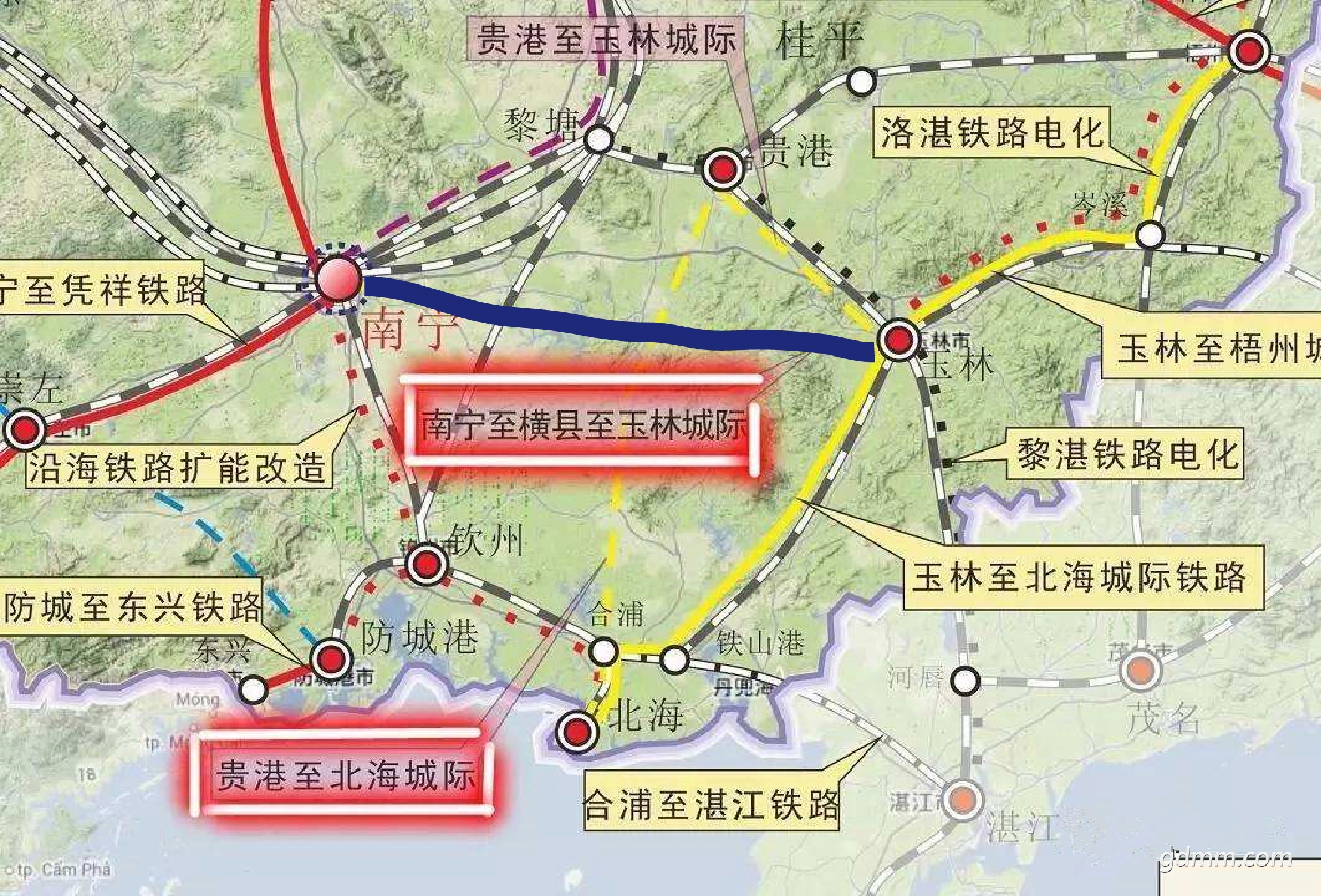 南宁至玉林城际铁路预可研评估会召开,是否会接驳广湛客专?