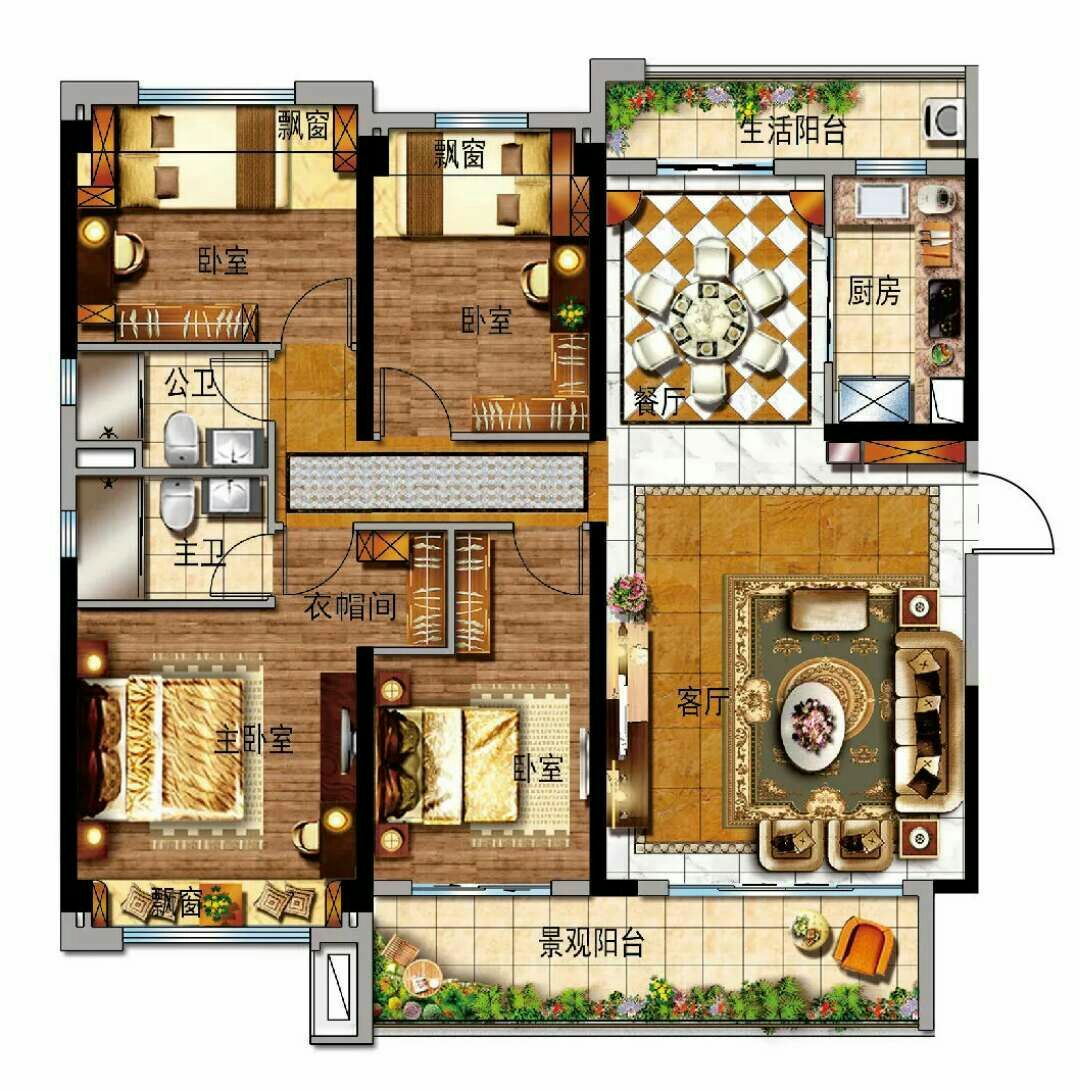 【好】一字楼 电梯入户【产】敞与挤 感同身受【品】约114-149.