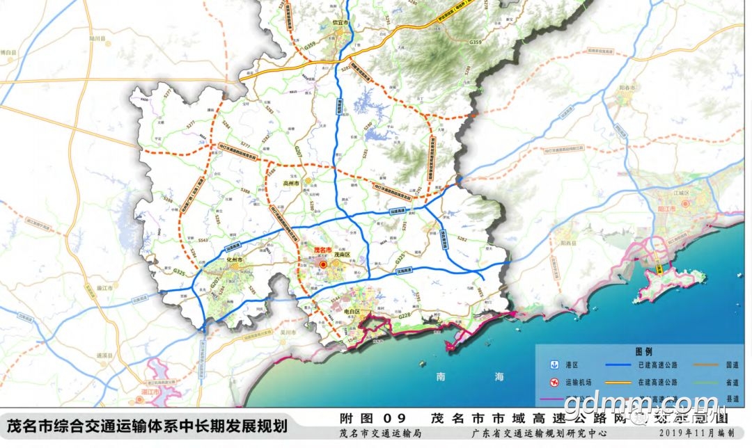 江门的伶仃洋通道西延线标错了