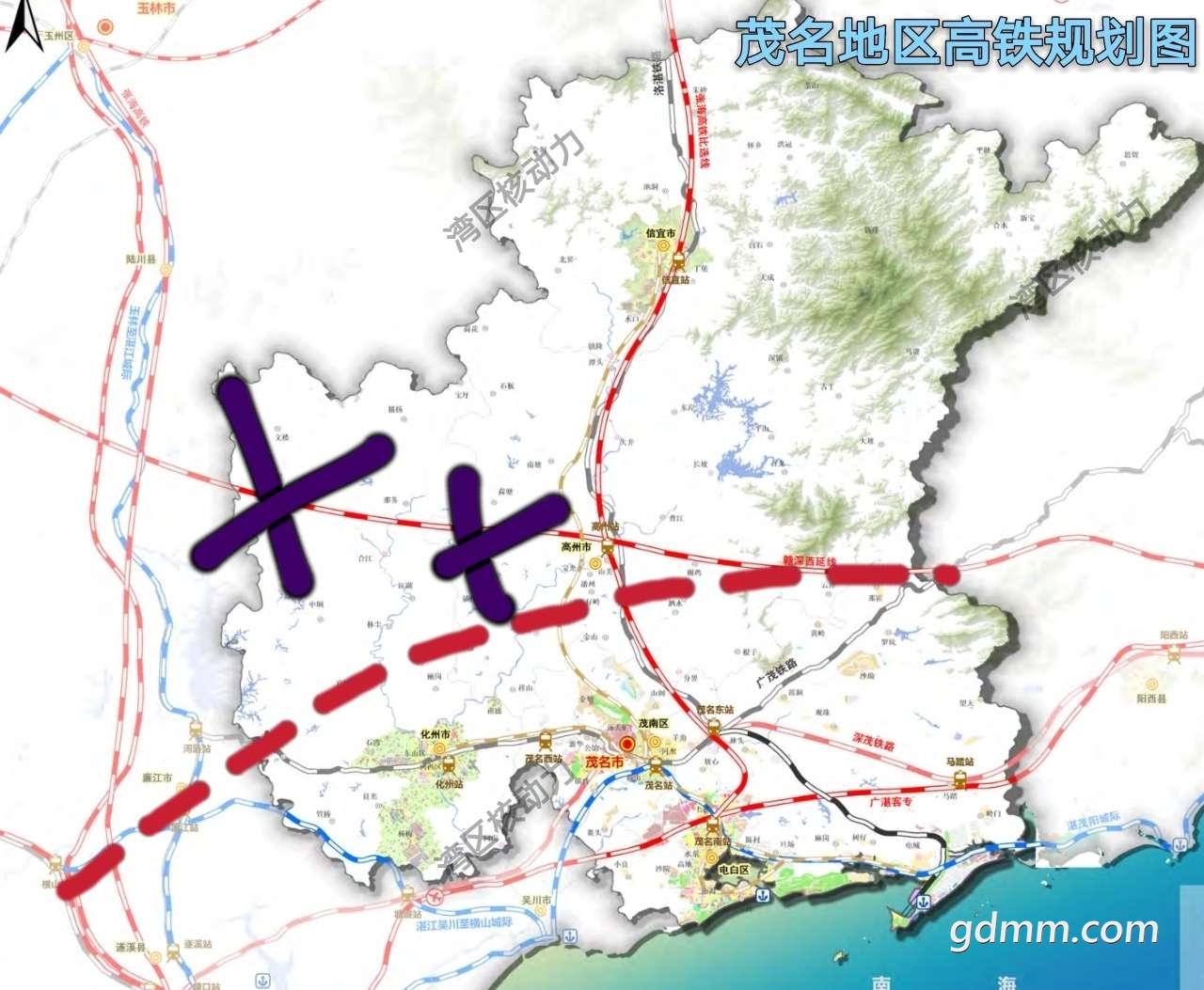 赣深高铁西延长线会这样规划高州化州廉江