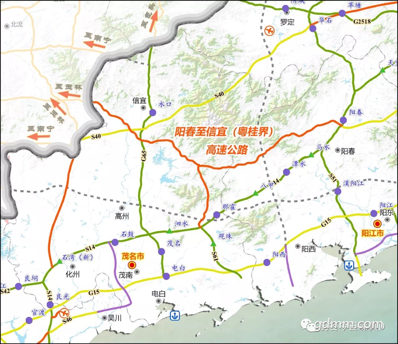 粤桂高速公路规划图片